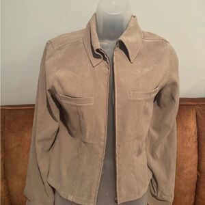 Light tan suede like jacket